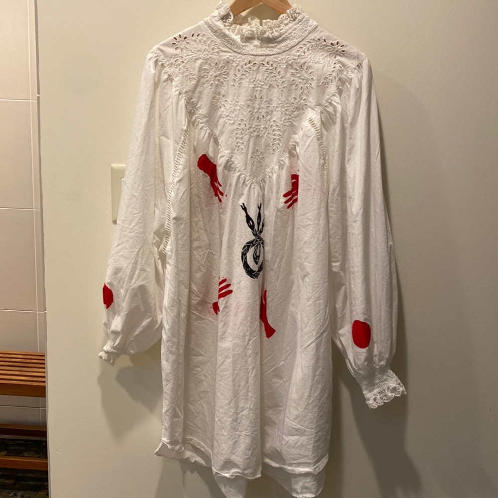 Brass Arrow hand painted dress - XL